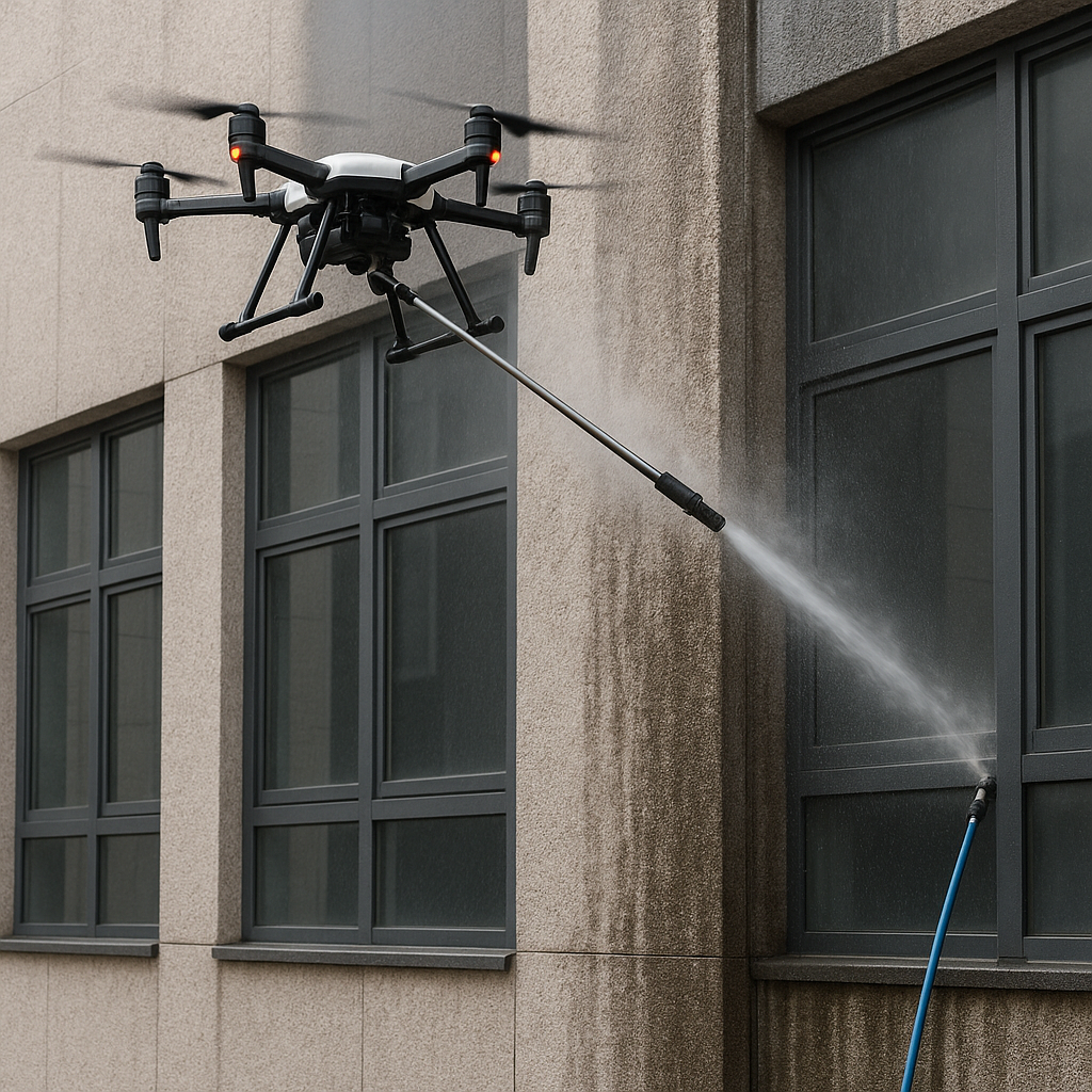 Limpeza de fachada com drone em São Paulo - Grupo Conceptos